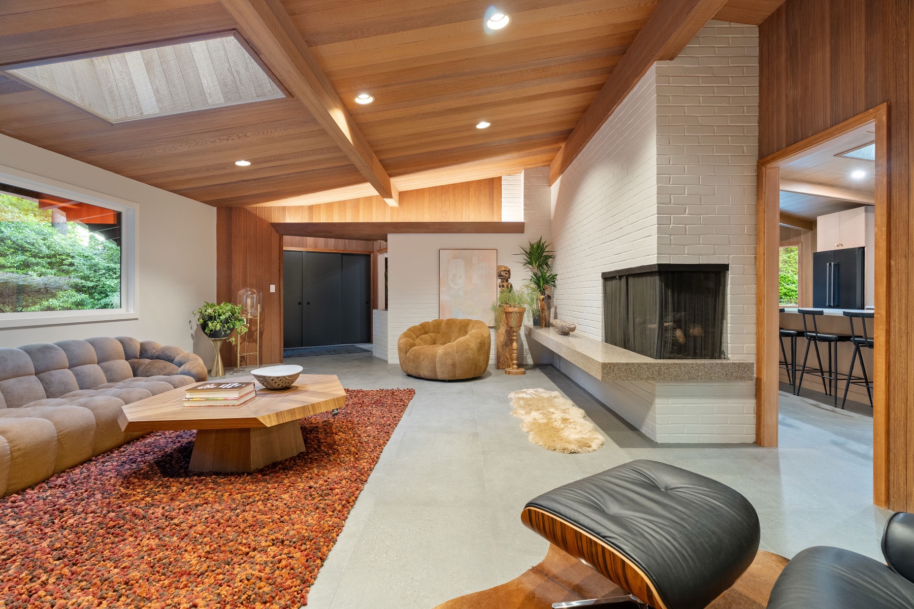 Interior kitchen of the renovated 1959 mid-century home at 5100 SW Laurelwood Ave in Southwest Portland
